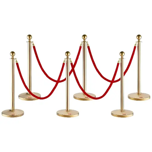 Potelet doré + corde